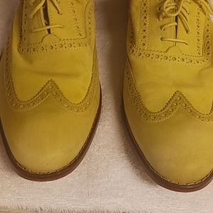 Men yellow seude loafers